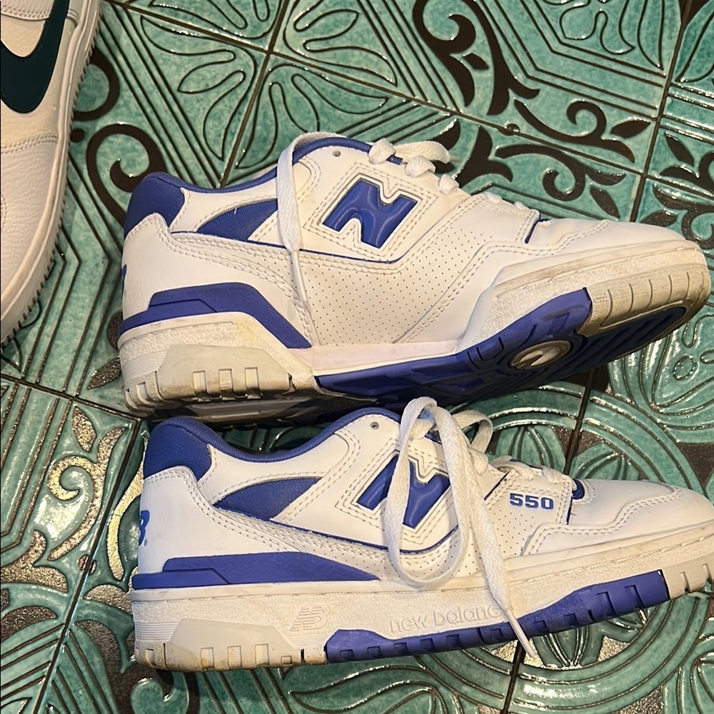New Balance White and purple 550 women's size 7Athletic Shoes